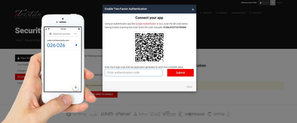 orders authentication