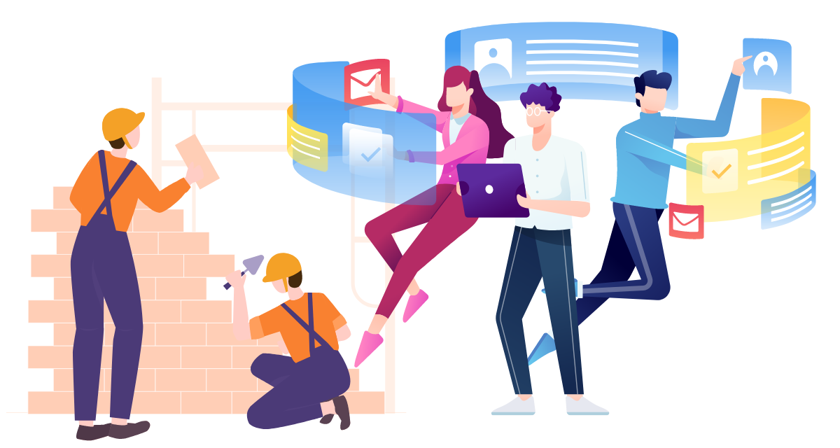 unlocking collaborative building graphic